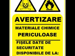 Placuta pentru materiale chimice periculoase fise